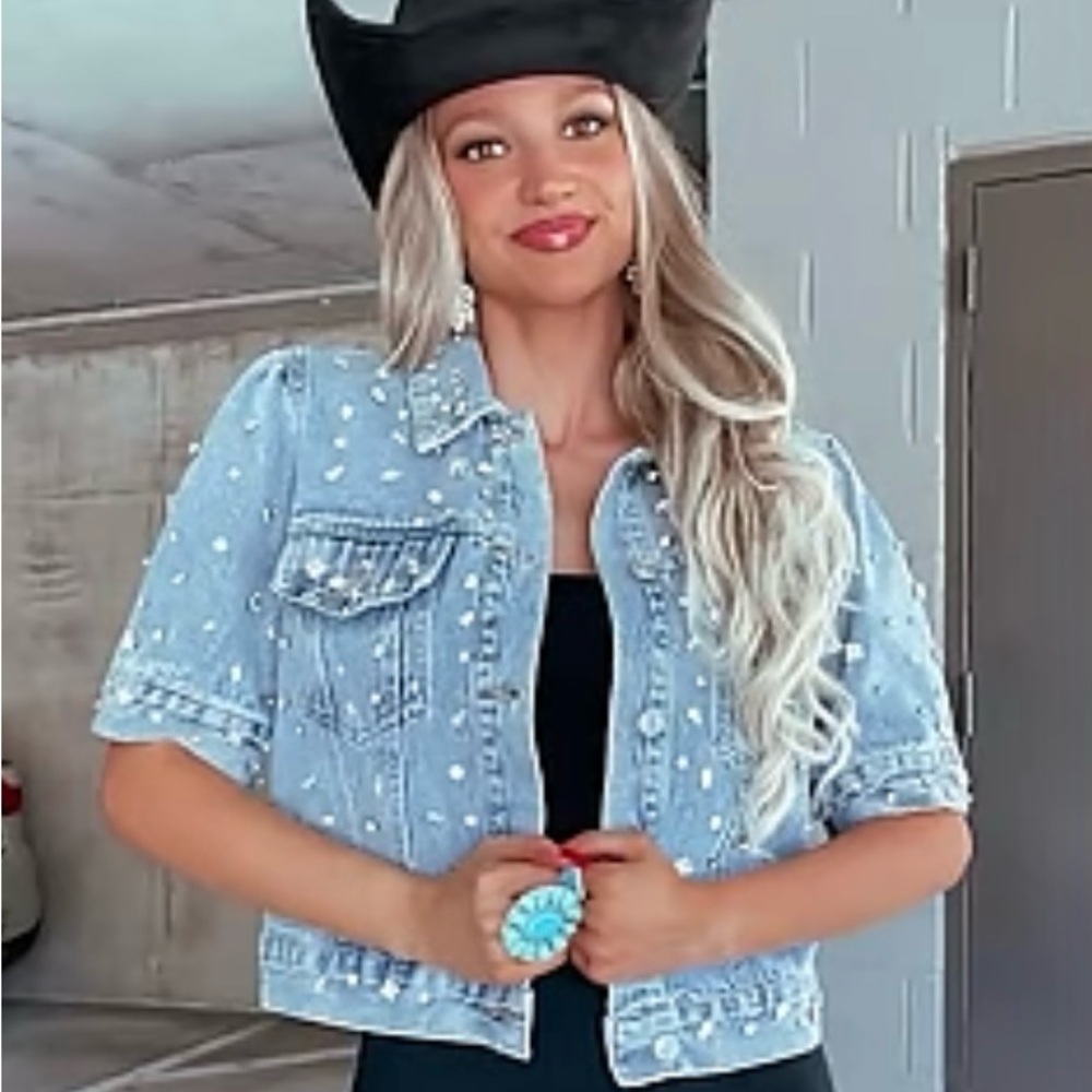 Blaine Rhinestone Denim Jacket